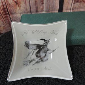 The witching hour Glass candy dish, Ash tray~Halloween d…